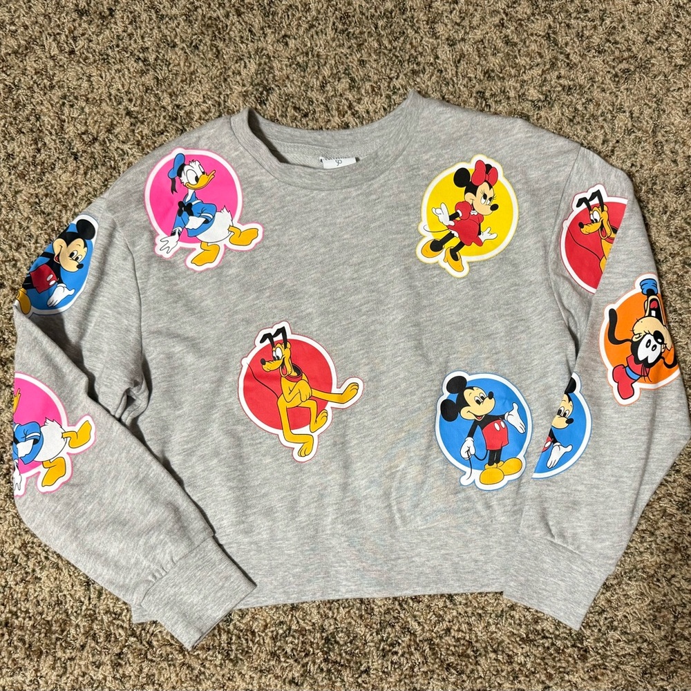 Walt Disney World 50th Anniversary Retro Vault Crop Womens Sweatshirt XS